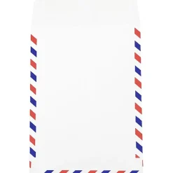 New JAM Paper 9 x 12 Airmail Open End Catalog Envelopes, White, 25/Pack (1430744)