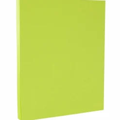 Card Stock*JAM Paper 8.5" x 11" Color Cardstock, 65lb, Ultra Lime, 100/pack (104067G)