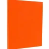 Card Stock*JAM Paper 8.5" x 11" Color Cardstock, 65lb, Orange, 100/pack (1033879G)