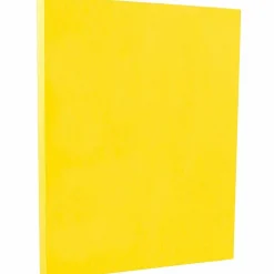 Card Stock*JAM Paper 8.5" x 11" Color Cardstock, 65lb, Yellow, 100/pack (104018G)