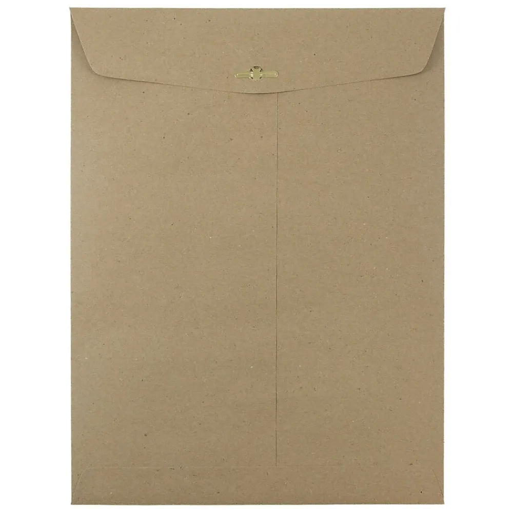 Best JAM Paper 9 x 12 Kraft Open End Catalog Envelopes with Clasp Closure, Brown Kraft Paper Bag, 10/Pack (563120849A)