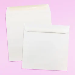New JAM Paper 10 x 10 Large Square Invitation Envelopes, White, 25/Pack (3992319)