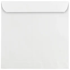 Clearance JAM Paper 11.5" x 11.5" Large Square Invitation Envelopes, White, 25/Pack (3992321)