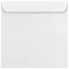 Online JAM Paper 11.5" x 11.5" Large Square Invitation Envelopes, White, 100/Pack (03992321B)