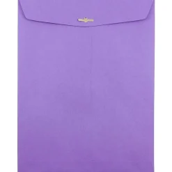 Best JAM Paper 10 x 13 Open End Catalog Colored Envelopes with Clasp Closure, Violet Purple Recycled, 25/Pack (v0128182a)