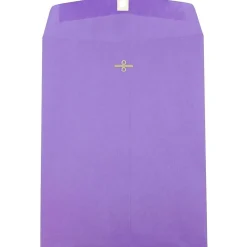 Online JAM Paper 10 x 13 Open End Catalog Colored Envelopes with Clasp Closure, Violet Purple Recycled, 50/Pack (v0128182i)
