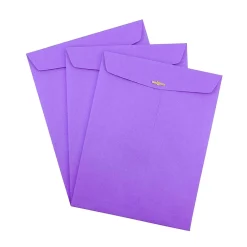 Online JAM Paper 10 x 13 Open End Catalog Colored Envelopes with Clasp Closure, Violet Purple Recycled, 50/Pack (v0128182i)
