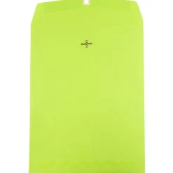 JAM Paper 10 x 13 Open End Catalog Colored Envelopes with Clasp Closure, Ultra Lime Green, 25/Pack (v0128186a)