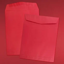 Online JAM Paper 10 x 13 Open End Catalog Colored Envelopes, Red Recycled, 25/Pack (v0128192a)