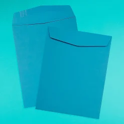 Outlet JAM Paper 10 x 13 Open End Catalog Colored Envelopes, Blue Recycled, 25/Pack (87725a)