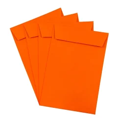 Outlet JAM Paper 6 x 9 Open End Catalog Colored Envelopes, Orange Recycled, 25/Pack (88129a)