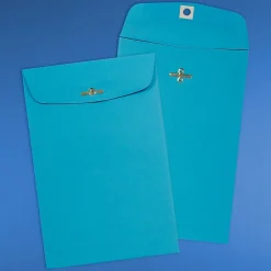 Sale JAM Paper ® 6 x 9 Open End Catalog Colored Envelopes with Clasp Closure, Blue Recycled, 25/Pack (V0128123F)