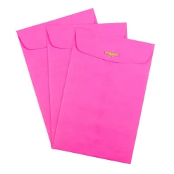 Hot JAM Paper ® 6 x 9 Open End Catalog Colored Envelopes with Clasp Closure, Ultra Fuchsia Pink, 25/Pack (900909024F)