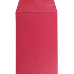 Outlet JAM Paper 6 x 9 Open End Catalog Colored Envelopes, Red Recycled, 100/Pack (V0128139)