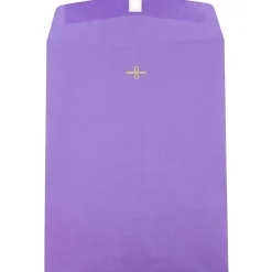 Best JAM Paper 10" x 13" Open End Catalog Colored Envelopes with Clasp Closure, Violet Purple Recycled, 100/Pack (V0128182)