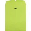 Hot JAM Paper 10 x 13 Open End Catalog Colored Envelopes with Clasp Closure, Ultra Lime Green, 100/Pack (V0128186)