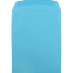 Sale JAM Paper 9" x 12" Open End Catalog Colored Envelopes, Blue Recycled, 10/Pack (80386B)