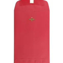 Sale JAM Paper 6" x 9" Open End Catalog Colored Envelopes with Clasp Closure, Red Recycled, 10/Pack (87881B)