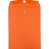 New JAM Paper 10" x 13" Open End Catalog Colored Envelopes with Clasp Closure, Orange Recycled, 10/Pack (913745B)