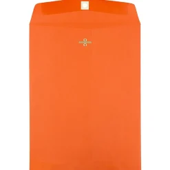 New JAM Paper 9" x 12" Open End Catalog Colored Envelopes with Clasp Closure, Orange Recycled, 10/Pack (92938B)
