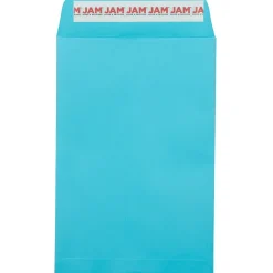 Hot JAM Paper 6 x 9 Open End Envelopes, Pool Blue, 500 Pack (1644-102-500)