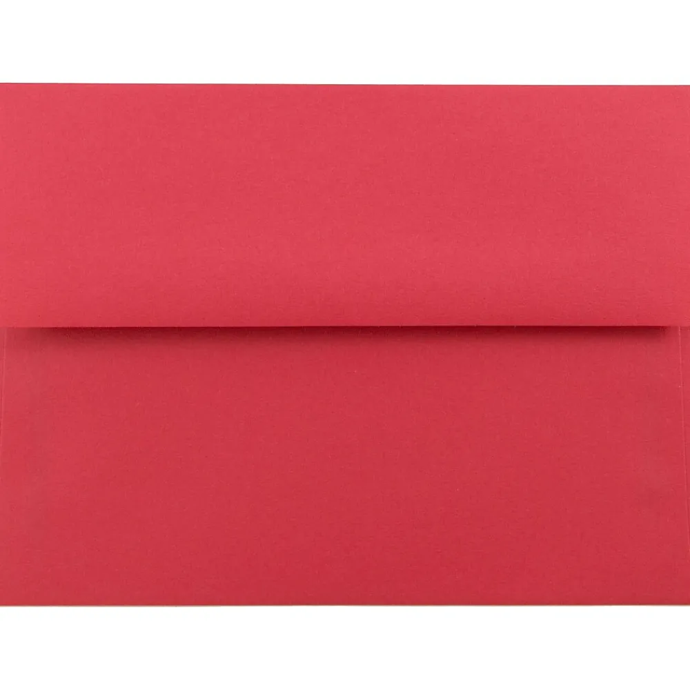 Online JAM Paper A6 Colored Invitation Envelopes, 4.75 x 6.5, Red Recycled, 50/Pack (67503I)