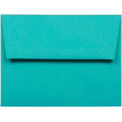 Hot JAM Paper A2 Colored Invitation Envelopes, 4.375 x 5.75, Sea Blue Recycled, 50/Pack (70207I)