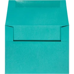 Hot JAM Paper A2 Colored Invitation Envelopes, 4.375 x 5.75, Sea Blue Recycled, 50/Pack (70207I)