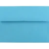 Sale JAM Paper A7 Colored Invitation Envelopes, 5.25 x 7.25, Blue Recycled, 50/Pack (54093I)