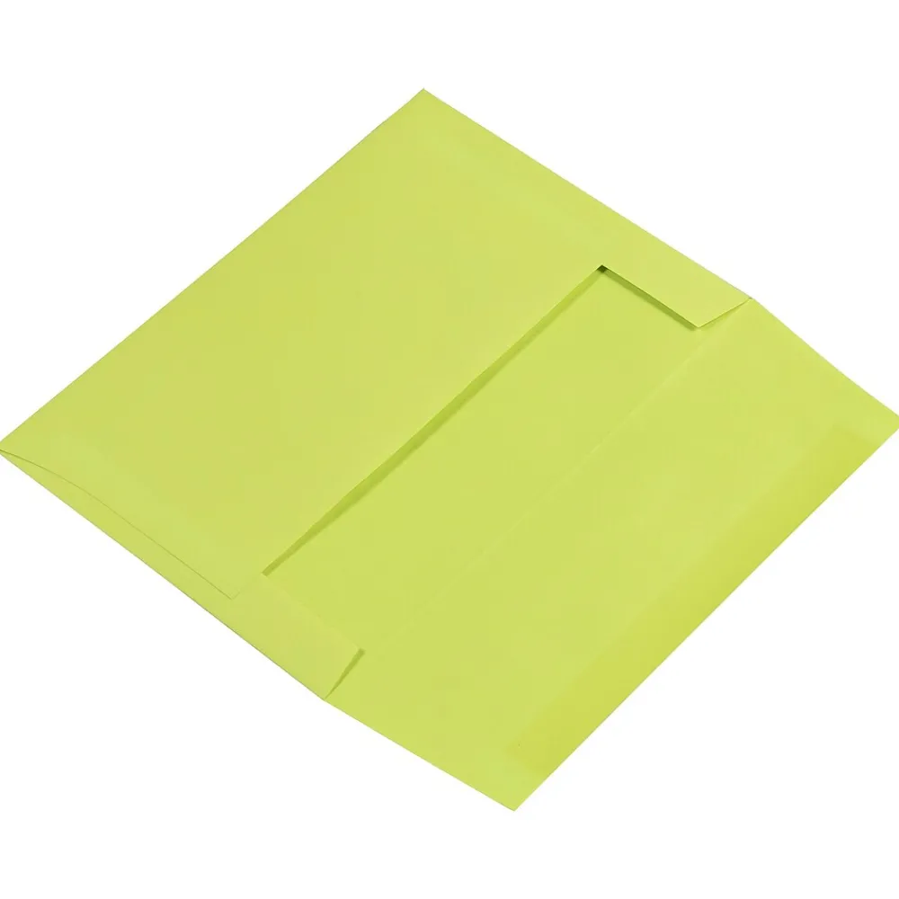New JAM Paper A7 Colored Invitation Envelopes, 5.25 x 7.25, Ultra Lime Green, 50/Pack (96151I)