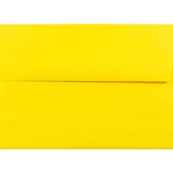 Discount JAM Paper A7 Colored Invitation Envelopes, 5.25 x 7.25, Yellow Recycled, 50/Pack (96326I)