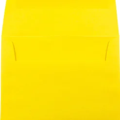 Discount JAM Paper A7 Colored Invitation Envelopes, 5.25 x 7.25, Yellow Recycled, 50/Pack (96326I)