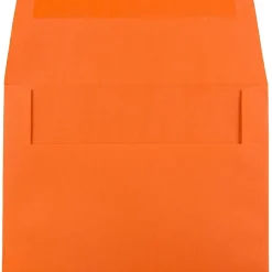 Hot JAM Paper A6 Colored Invitation Envelopes, 4.75 x 6.5, Orange Recycled, 25/Pack (15905)