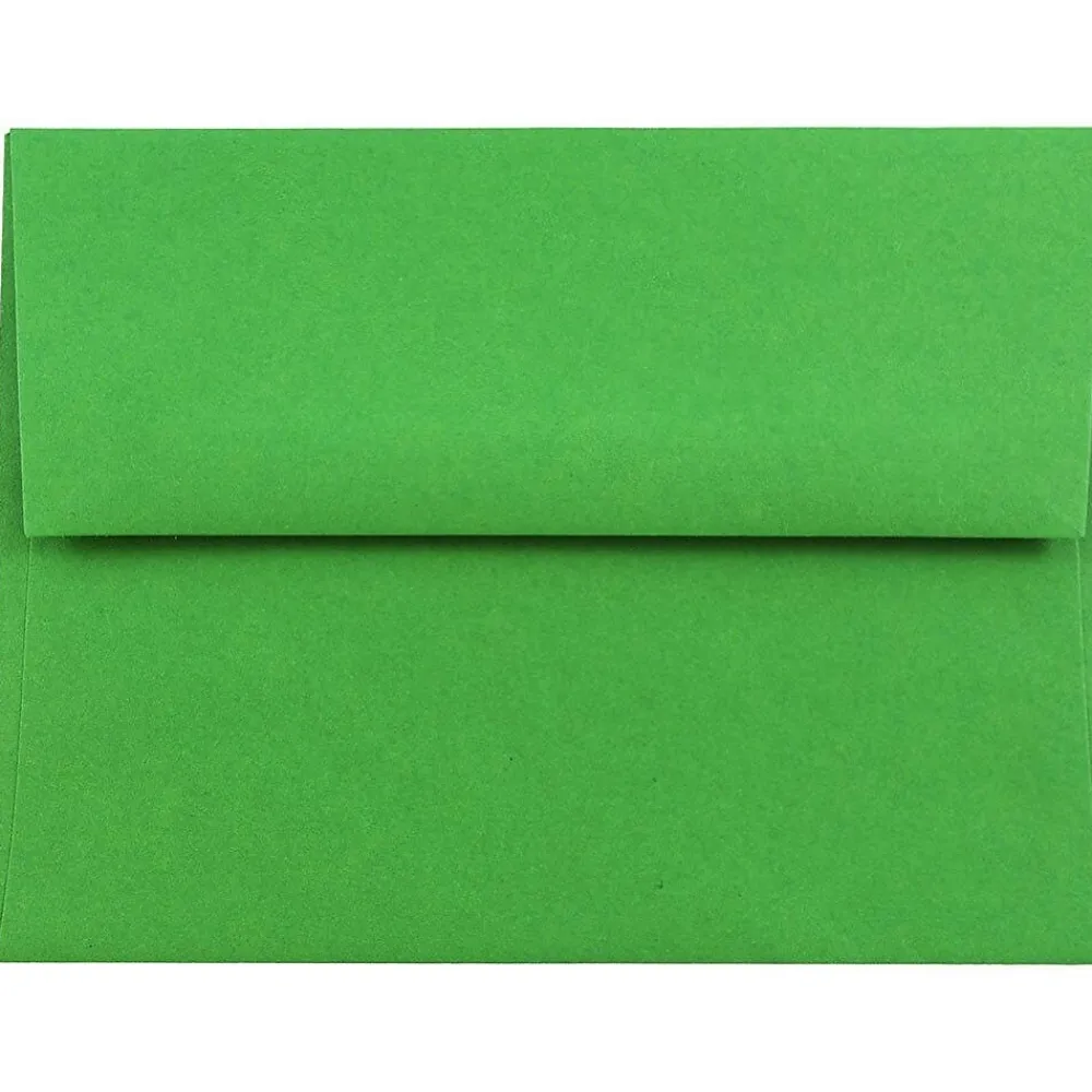 Clearance JAM Paper A2 Colored Invitation Envelopes, 4.375 x 5.75, Green Recycled, 25/Pack (15843)