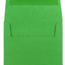 Clearance JAM Paper A2 Colored Invitation Envelopes, 4.375 x 5.75, Green Recycled, 25/Pack (15843)