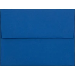 Online JAM Paper A2 Invitation Envelope 4 3/8" x 5 3/4", Presidential Blue, 25/Pack (563913396)