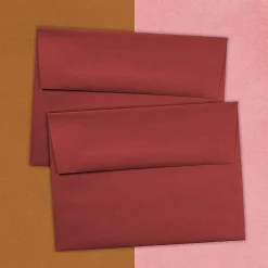 New JAM Paper A7 Invitation Envelopes, 5.25 x 7.25, Dark Red, 25/Pack (31511307)