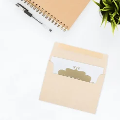 New JAM Paper A7 Parchment Invitation Envelopes, 5.25 x 7.25, Natural Recycled, 25/Pack (35394)