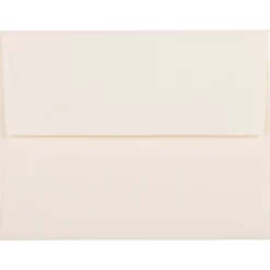 Hot JAM Paper A2 Strathmore Invitation Envelopes, 4.375 x 5.75, Natural White Linen, 50/Pack (99761I)