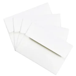Discount JAM Paper A2 Strathmore Invitation Envelopes, 4.375 x 5.75, Bright White Wove, 50/Pack (191151I)