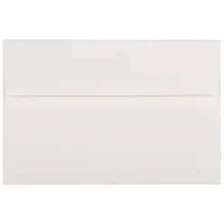 New JAM Paper A9 Strathmore Invitation Envelopes, 5.75 x 8.75, Bright White Wove, 25/Pack (31911140)