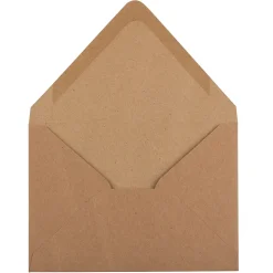 Best JAM Paper ® A6 V-Flap Invitation Envelopes, 4.75 x 6.5, Brown Kraft Paper Bag, 25/Pack (63134660)