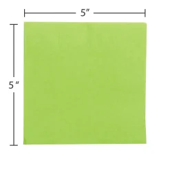 JAM Paper Beverage Napkin, 2-ply, Lime Green, 50 Napkins/Pack (5255620723)