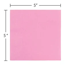 JAM Paper Beverage Napkin, 2-ply, Baby Pink, 50 Napkins/Pack (5255620713)