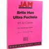 Card Stock*JAM Paper Bright Hue 65 lb. Cardstock Paper, 8.5" x 11", Ultra Fuchsia, 50 Sheets/Pack (184851)