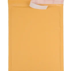 Clearance JAM Paper Bubble Lite Padded Mailers, Size 7, 14 1/4 x 18 1/2- Brown Kraft, 100/Pack (GCST657H)