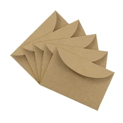 Clearance JAM Paper 3Drug Mini Recycled Kraft Envelopes, 2.3125 x 3.625, Brown Kraft Paper Bag, 100/Pack (5207691A)
