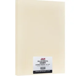 Card Stock*JAM Paper ® Extra Heavy Weight 110lb Cardstock, 11 x 17 Tabloid Coverstock, Ivory, 50 Sheets/Pack (16932844)