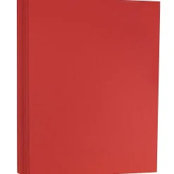 Card Stock*JAM Paper Extra Heavyweight 130 lb. Cardstock Paper, 8.5" x 11", Red, 25 Sheets/Pack (295731621)