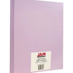 Card Stock*JAM Paper Extra Heavyweight 130 lb. Cardstock Paper, 8.5" x 11", Light Purple, 25 Sheets/Pack (296331629)